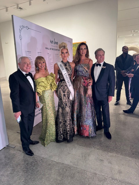 The Artist Ricardo Lowenberg w/ Miss Universe & Event Chair Celia Daniel Kabbaz Zaga.